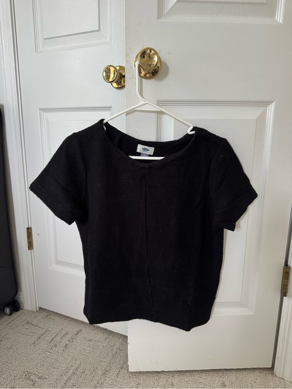 Old Navy Black Short Sleeve Knit Top